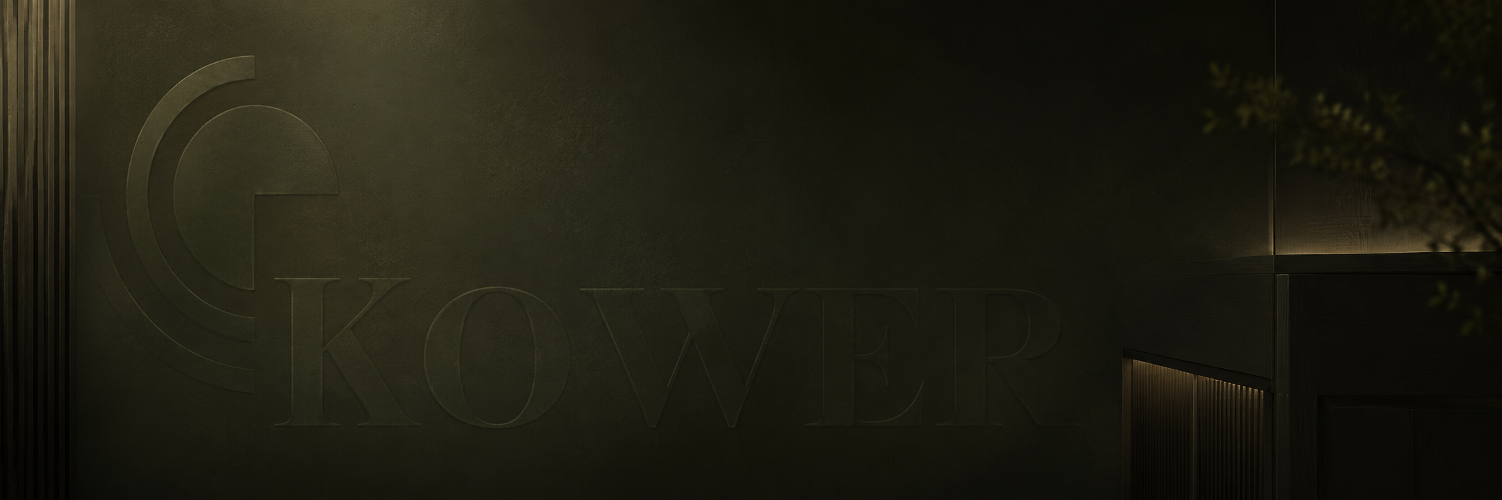 Gotowa zabudowa meblowa Kower w tle sekcji kontaktowej
